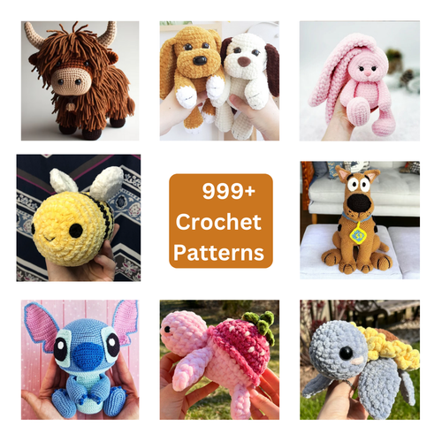 Crochet 999+ Patterns, 6 Courses, 13 Videos & Planner ( Free Today)