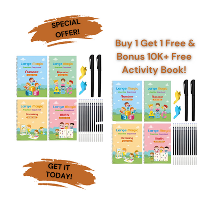 MagicWrite Reusable Book - Buy 1 Get 1 Free & Get Free Activity Book with 10k+ Pages