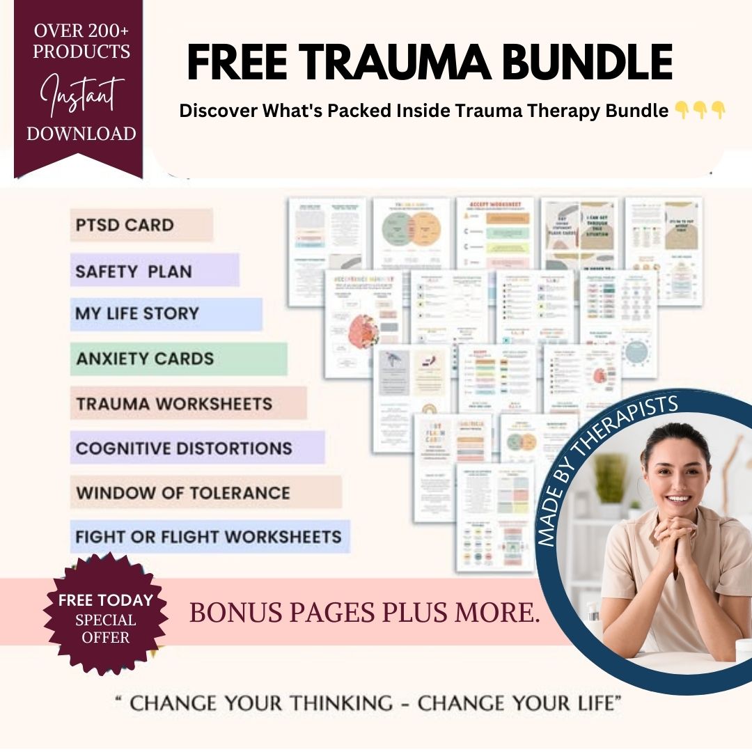 200+ Trauma therapy bundle (FREE TODAY)